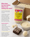 A product information graphic for Campfire Chocolates Compound White Choc. The layout features a clear bag of the product with its yellow and red label, a cardboard box, a bowl of melted white chocolate, and a chocolate bar, alongside text detailing the product's melting characteristics and usage.