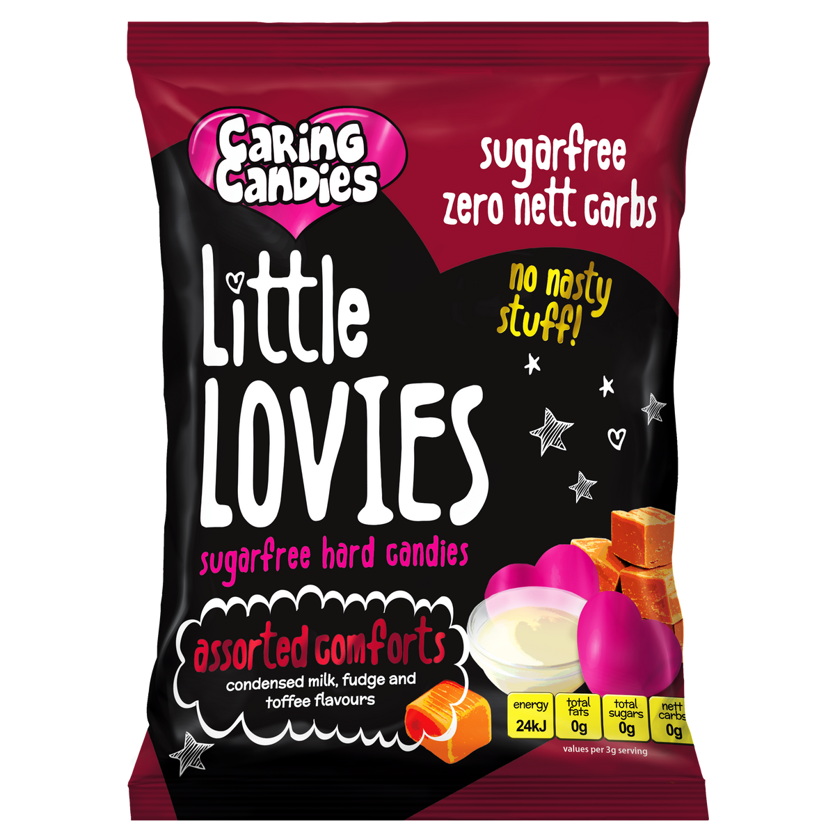 Sugarfree Little Lovies Sweets 100g Assorted Comforts Caring